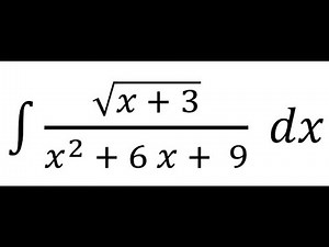 Integrate √(x+3)/(x+3)² Step by Step | Calculus 1 Power Rule
