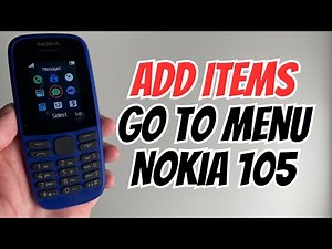 How To Add Items To Go To Menu On Nokia 105