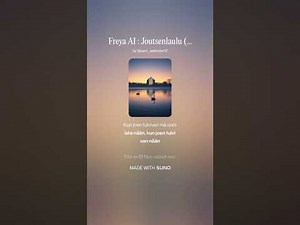 Freya Solo AI:Joutsenlaulu (lyrics Jussi Hakulinen)