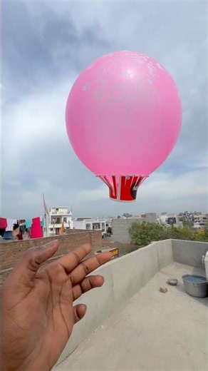 Make a cup + balloon hot air balloon 😱😍 #shorts