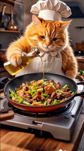 🐱👨‍🍳 Chef Cat Cooking Delicious Food | Funny Cat Cooking Video