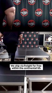 ***LINK IN BIO‼️ Professional Drum Riser/Stage 8 ft. x 8 ft. with Stairs! These heavy duty but light weight risers are perfect for your drum set or percussion setups. Easy to Assemble & Tear Down Adjustable Height. In Stock Now ONLY at CymbalFusion.com | CymbalFusion.com