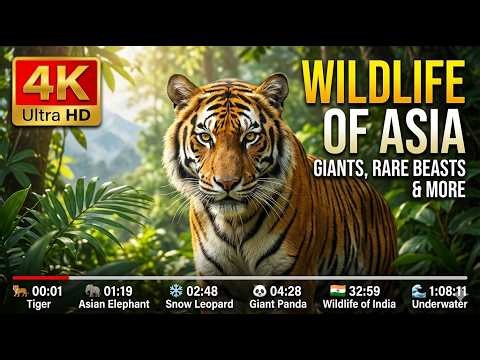 Wildlife of ASIA 4K: The Ultimate Journey through Jungle & Mountains (Ultra HD)