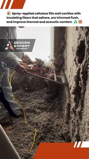 🏠 Spray-Applied Cellulose Insulation for Walls 🔥| Design Expert INT