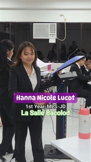 Just another ordinary day at the USLS College of Law, shaping legal minds. Hanna Nicole Lucot takes the podium as Prof. Van Matti fires sharp questions her way. #IHL #IHLMoot #ProfVanMatti #ProfCarlosAuxtero #USLSLaw #LaSalleLaw #LaSalleBacolod | Dean Ralph Sarmiento
