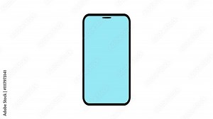 Phone with the thought of turning the phone. Please rotate your phone. Phone Rotation Animation