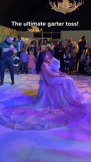 Ultimate Garter Toss at Shawn Porter & Leticia’s Las Vegas Wedding!