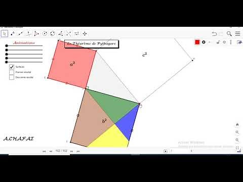 Animation sur le théorème de Pythagore avec Géogèbra