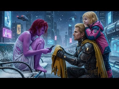 'Dad, she's freezing' Human Veteran and Single Father Rescues Homeless Alien Woman. Years Later, She