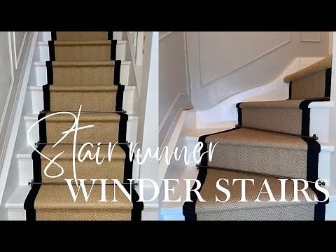 How to fit a stair runner on straight & winder/corner stairs - Dunelm herringbone jute runner