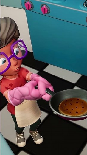 Adley's COOKiNG SHOW!! @SpacestationAnimation Adley makes DELiCiOUS chocolate chip pancakes! #shorts