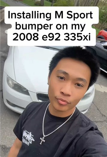 Installing Facebook Marketplace M Sport front bumper on my 2008 e92 335i #bmw #e92 #carsoftiktok #foryoupage #335i (reposting cause TikTok didn’t render the transition correctly)