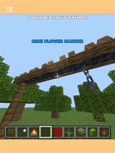 I made a beautiful mini flower hanger. #minecraft #shorts #minecraft