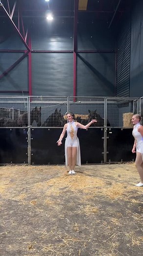 Wat doe je als danser, als je moet wachten? Tuurlijk, dan doe je een dansje tussen de paarden! #FriesianProms2023 #FriesianProms #paarden #FriesianHorse #dansers