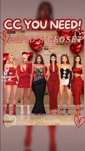 Sims 4 CC YOU NEED 💘 Cupid’s Closet Collection by Camuflaje | Valentine’s CAS CC