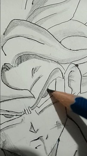 Drawing Super saiyan goku(namek)🔥 #shorts #dbs #goku #anime