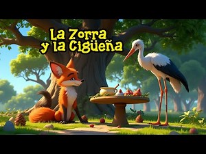 La zorra y la Cigüeña | Cuentos de enseñanza para niños y adolescentes | Cuentos Educativos