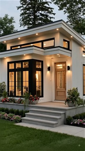 ​Modern Small Luxury House Tour 🤍✨ | Flat Roof Home Design
