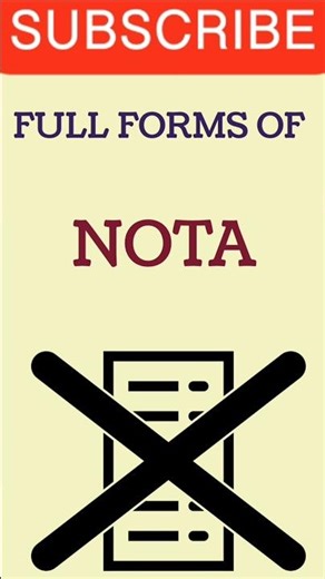 Full Form Of Nota