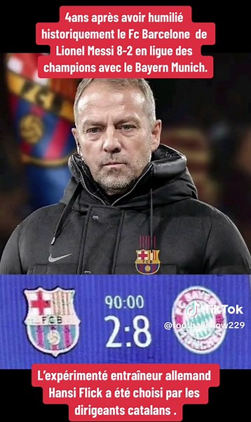 Hansi Flick nommé entraîneur du Barça : Une nouvelle ère