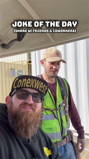 Follow to get the joke of the day #shippingcontainers #jokeoftheday