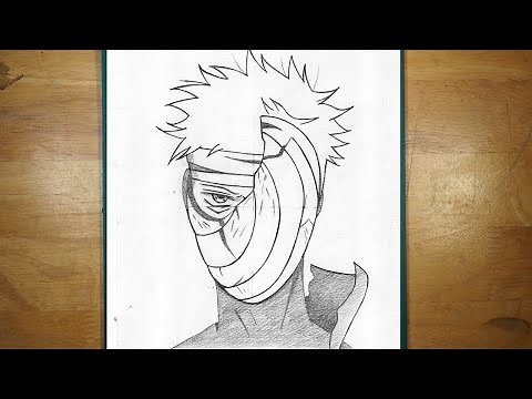 Anime Easy Drawing | How to Draw Obito Uchiha | How to Draw Anime Step by Step