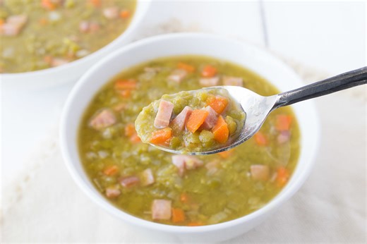 Leftover ham and split pea soup