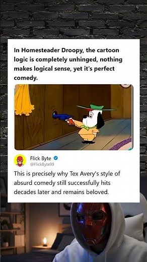 Homesteader Droopy Praised for Unhinged Cartoon Logic and Perfect Comedy