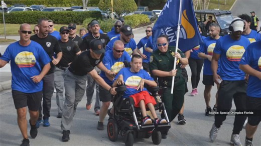 Law enforcement officers support Special Olympics torch run in Lake County