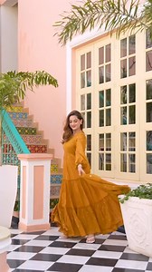 34 reactions · 7 comments | Exclusive Musterd yellow long frill dress size:34,36,38,40,42,44,46 inbox us for order confirmation | Nazash | Facebook