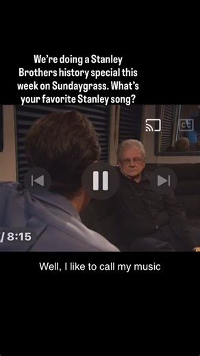 Some voices echo through bluegrass history forever — Dr. Ralph Stanley is one of them. Before bluegrass had stages and spotlights… it lived in the mountains. This week on Sundaygrass we’re remembering the legendary Dr. Ralph Stanley — one of the voices that defined the high-lonesome sound. In this interview clip, Ralph reflects on learning banjo from his mother in the hills of Virginia, where the music wasn’t studied… it was simply part of life. 🎥 Interview credit: PBS NewsHour Full clip below