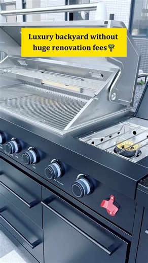 The modular outdoor kitchen, assembled in 10 minutes. #outdoorcooking #bbqkitchen #kitchen #fyp