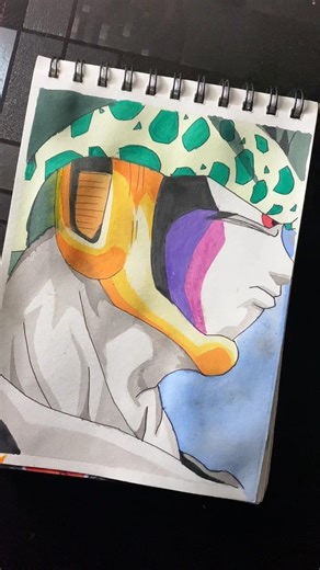 Cell from dragon ball z 💀🥶#animeart #drawing