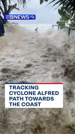 147K views · 7.5K reactions | There are fears Cyclone Alfred is shaping up to be a “three-in-one” natural disaster – bringing a devastating storm surge, powerful winds, and unrelenting rain. #9News #CycloneAlfred | Special coverage on Channel 9 and 9Now | 9 News | Facebook