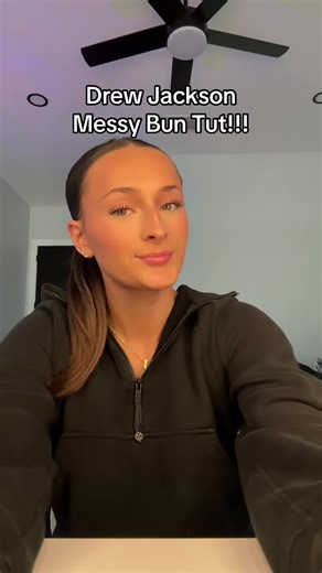messy bun tutorial!! #messybun #drewjacksonbun #fypシ | messy bun