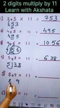 2 Digit Numbers × 11 in 5 Seconds 😳🔥 #shorts