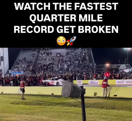 Watch the fastest quarter mile record get broken in this race class...