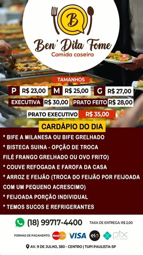 Pedidos - 18 997174409 | Ben'Dita Fome | Facebook