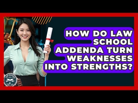 How Do Law School Addenda Turn Weaknesses Into Strengths? - Law School Prep Hub