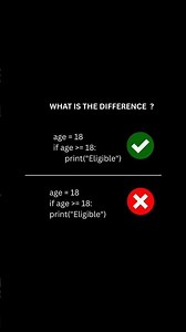 What Happens When You Add ONE SPACE to Your Python Code? #pythontricks #pythonlogic #viralshort #yt