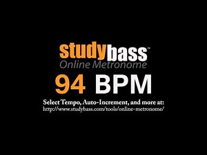 94 BPM Online Metronome (3 min) | StudyBass