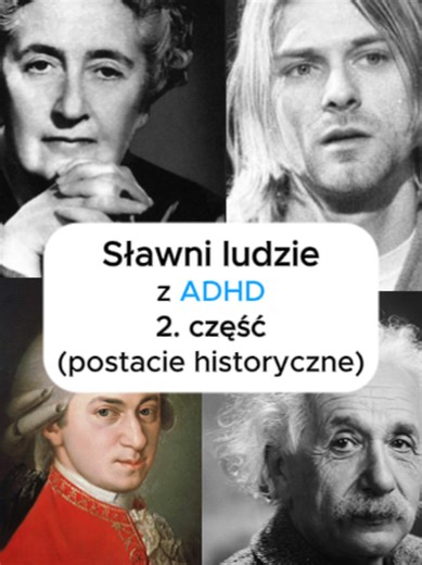 Na jakiej podstawie jest twierdzone, że ci ludzie mają ADHD, skoro już nie żyją i nie da się im oficjalnie przeskanować mózgu? Cóż, oczywiście, nigdy nie będzie to pewność na 100% właśnie z tego powodu, że wszyscy są już dawno martwi, ALE biografie/wspomnienia bliskich/różnych ludzi o tych konkretnych jednostkach oraz ich dokonania mają zaskakująco dużo punktów wspólnych… I te punkty wspólne, dziwnym trafem, mogłyby podlegać kryteriom diagnostycznym ADHD. Spójrz: Da Vinci: trudności z koncentrac