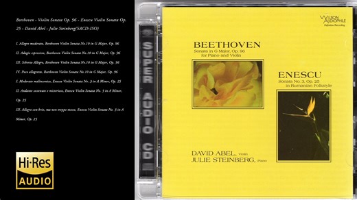 David Abel /Julie Steinberg - Beethoven Violin Sonata, Op. 96 - Enescu Violin S