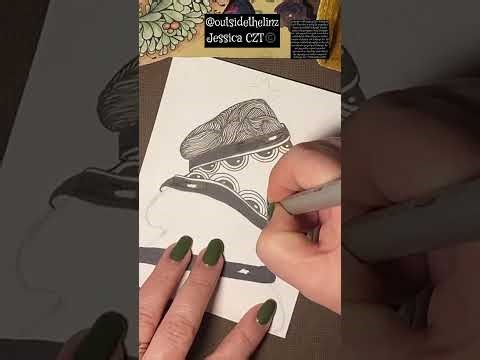 Christmas tree tangle tutorial 🥰✍️🎄 with Jessica CZT© Outside the LinZ