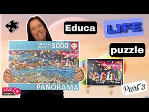 Building a 3000 piece Educa puzzle - LIfe! Livestream, part 3