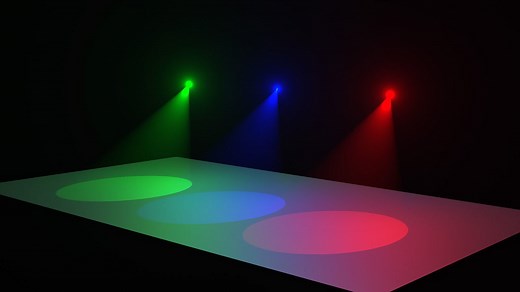 ステージ上に注ぐ円錐形のスポットライト、光源の球を作成：Trapcode Lux