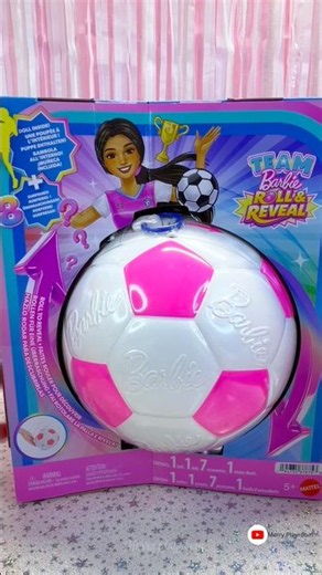 ASMR UNBOXING Barbie Roll and Reveal mystery doll⚽️ #asmr #shorts #barbie