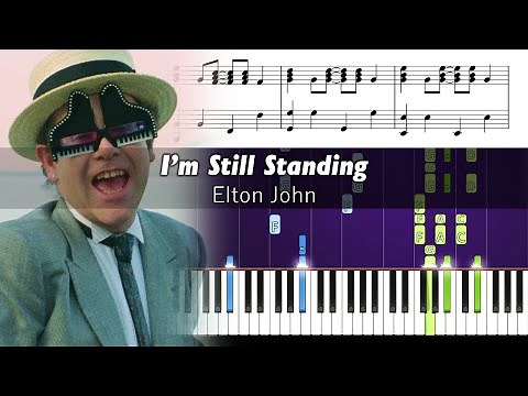 Elton John - I'm Still Standing - Accurate Piano Tutorial with Sheet Music