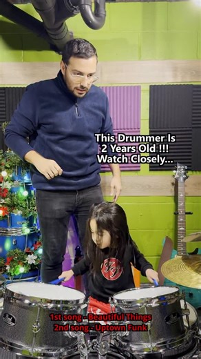 2 Year-Old playing the drums! 😱 @beats_by_klay #toddler #drummer #viral | Patrick J. Abdo