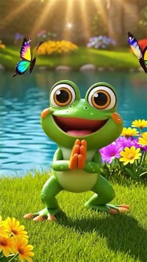 Dancing Frog Song 🐸💃 | Fun Frog Dance for Kids | Nursery Rhymes #Shorts